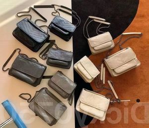 Axelväska lyxdesigner niki vaxartade läder messenger väskor kvinnor korsar body väska satchel lady vintage design sacoche mode klassisk nödställd dicky0750