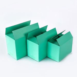Oluklu Kağıt Ambalaj Kutusu toptan satış-Hediye Sargısı Yeşil Ambalaj Kutusu Oluklu Kağıt Depolama Küçük Mücevher Destek Özelleştirilmiş Boyut Logogift