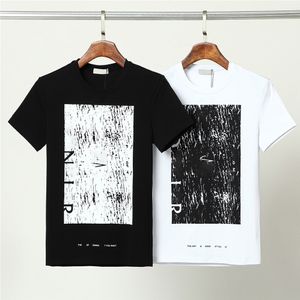 Men's Tee Black and white Summer round neck print luxury fashion classic word designer Top grade T-shirt cotton Breathable sweat absorbable Slim XL 2XL 3XL