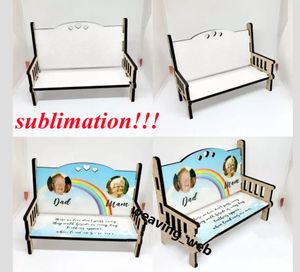 Sublimation MDF memorial long benches Party Supplies blank wooden ornament Heat Transfer Home Accessories 3 style can choose