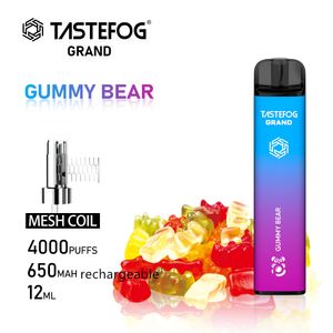 Qk Tastefog E Cigarett Lux Disponible Vape laddningsbara vapes legender 4000 puffs Original Factory Wholesale E Cigaretter Mesh Coil 2%