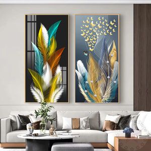 Nordic Feather Art Wall Posters