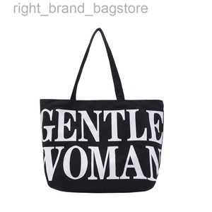 Fashion Casual Print Letter Canvas Outing Light Shoulder Tote Bag Tote Shopping Canvas Bags Eco Friendly Shopping Beach Bag W220810