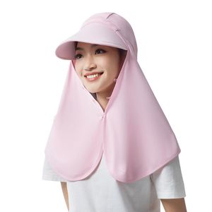 Lenços ohsunny capa de cabeça vazia Shawl Sun Hat com pescoço Proteção Full Mulheres UPF 1000 UV Lavagem de Lavagem de praia