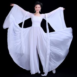 Sahne Giyim Klasik Hanfu Yangko Dans Giyim Kadınlar Çin Zarif Halk Kostüm Fan Geleneksel Oryantal Dressstage