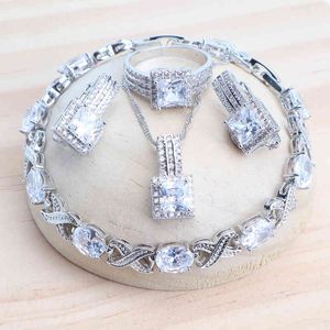 Bracelet Bangle Designer Women 925 Silver Bridal Fine Jewelry Sets Costume Ladies Wedding Jewellery Pendant Necklace Set Stones Earrings Rings Bracelets