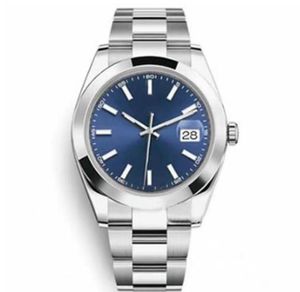 Män klockor Sapphire Grey Baton 41mm Smooth Mens Automatic Watches Mechanical Selfwinding Montre de Luxe Watch Steel Band WRSITWAT258S