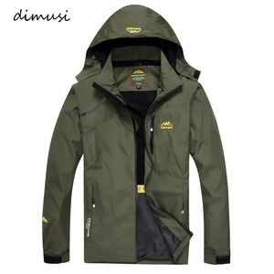 DIMUSI Men s Jackets Spring Autumn Casual Men Outwear Raincoat Waterproof Hooded Coats Male Breathable Bomber 4XL YA813 220818
