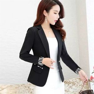 Kvinnor toppar Summer Sweet One Button Thin Solid Color Slim Elegant Casual Office Chic Street Female Blazers Jacket 220818