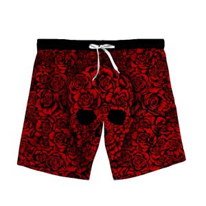 Nuovo FLOWER SKULL Stampa 3D Moda Uomo Donna Tute Pantaloncini Plus Size S-7XL Harajuku