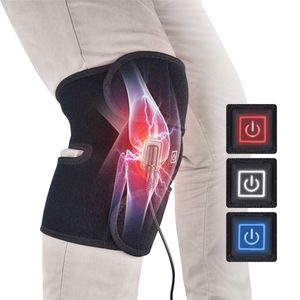 Electric Knee Protection Heating Physiotherapy Pads Adjustable Brace Belt 3 Gear Health Care Arthritis Relieve Pain Knee Support 220818