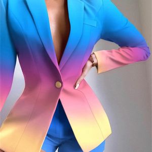 여성 솔리드 롱 슬리브 블레이저 2pcs 최고 사무실 레이디 싱글 버튼 코트 및 반바지 의상 가을 v 넥 재킷 슈트 캐주얼 슬림 220818