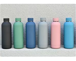 17oz ml Flask Sports Water Bottle Double Walled Stainless Steel Vacuum Insulated Mugs Travel Thermos Custom Matte Colors FY4707 sxaug18