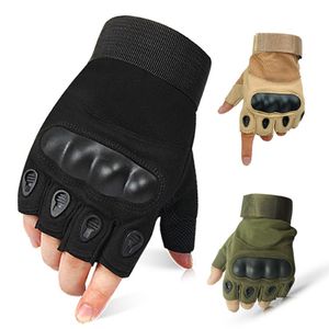 3pair taktik eldivenler Airsoft Sport Yarım parmak tipi Askeri Erkekler Savaş Çekim Avlanma Eldivenleri