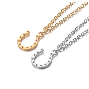 Wholesale Stainless Steel Necklace Horseshoe Pendant Necklaces For Women Gift Fashion Horse Shoe Jewelry Collar New