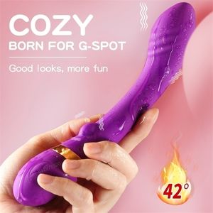 Dubbel vibrationsmagi Wand Vibrator för kvinnor vagina massager dildo kvinnlig klitoris stimulator Masturbator sex leksak vuxen 18 220817