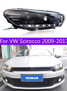 Przednia lampa stylizacji samochodów do VW Scirocco Reflight Reflight 20 09-20 17 LED Turn Signal Lights Daytime Lights