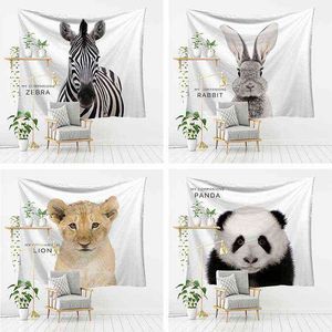 Home Background Wall Gute Animal Series Tapestry Room Decoração de pano pendurado J220804