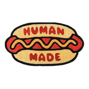 Heimtextilien 21SS HUMAN MADE Hot Dog Teppich Plüsch Flur Salon Handgefertigter Seidenteppich Trendiger Lieferant von Bodenmatten