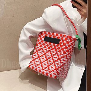 Тканая сумка для сумки дамы дизайнерская сумочка модная сумка для плеча контрастности