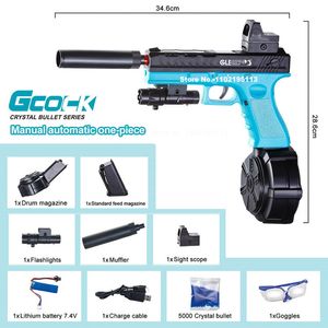 New Gl ock Electric Water Polo Toy Gun Paintball Pistol Outdoor Games CS Pistol Boy Gift