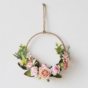 Decorative Flowers & Wreaths Artificial Hanging Garland Simulation Rose Peony Fake Flower For Home Living Room Bedroom Wedding Backdrop Wall