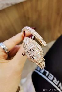 Luxury wristwatches Women Quartz movement Snake Watch Smooth Watches Watch Clock Simple and Elegant 24mm