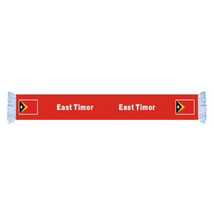 Offerta di fabbrica di bandiera East Timor Fornitura di buon prezzo Polf SCARF COUNFA NATION GAMES I fan della sciarpa può anche essere personalizzato
