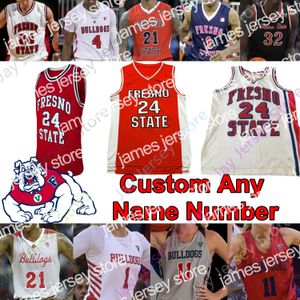 2022 Fresno State Bulldogs FSU كرة السلة Jersey NCAA College George Chris Herren Robinson Williams Grimes Blackwell Hyder Hart Johnson Alston