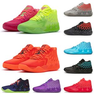 2022 Mens Lamelo Ball MB 01 Баскетбольные кроссовки Rick And Morty Red Green Galaxy Purple Sky Blue Grey Black Blast JR Queen City Buzz City Кроссовки Melo Спортивные кроссовки 40-46