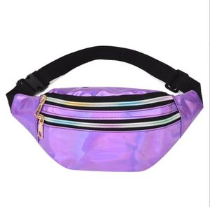 Горячая голографическая фаннипак для талии сумки для девочек Bumbag Shiny Neon Laser Crossbody Waistbag для мужчин Женская вечеринка Rave Bum Bag Bag Fanny Pack