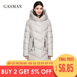 Gasman Fashion Brand Down Parkas Women s Winter Jacka Women Coat Long Thick Outwear Warm Female M 206 220818
