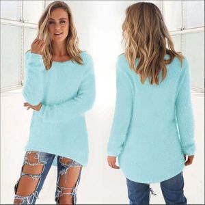Increase Size Autumn Comfortable Soft Top Women Plush Fashion Casual Loose Long Sleeve O Neck Tops Pullovers Plush Warm Sweaters W220817