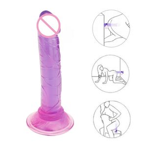Soft Mini Dildo Realistic Penis Dick with Strong Suction Cup Anal Dildos for Women Man Erotic Sex Toys for Adults black dildo 220818