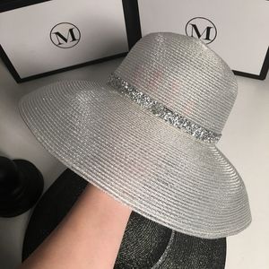 Nuovo cappello parasole argento protezione solare per le donne estate marea versatile cappello di paglia pieghevole estate cappello da viaggio cupola moda Y220818