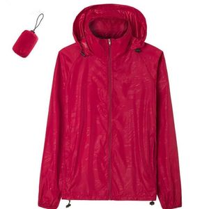 Summer Women Long Sleeve Raincoats Jackets Coats Fashion Windproof Hoodies Ladies XS XXXL 220818