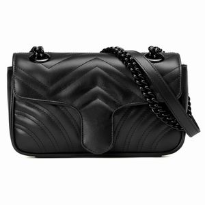 New women's shoulder bag quilted V-shaped leather microfiber lining and adjustable shoulder strap black metal accessories small 26cm mini 22cm 476744