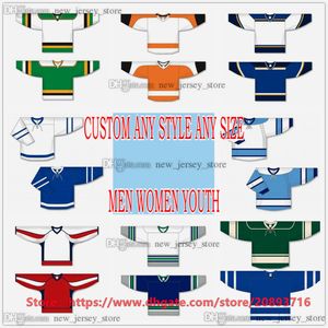 Niestandardowa koszulka hokejowa dla bramkarza Mężczyźni Młodzież Kobiety Vintage 2022-23 Nowe koszulki Spersonalizowane personalizacja dowolna nazwa lub numer Rozmiar S M L XL 2XL 3XL 4XL 5XL