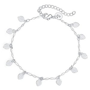 Sterling Sier Full Leaf Chain Armband för kvinnor Fashion Wedding Engagement Party Charm smycken