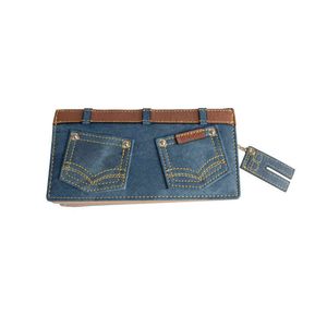 Padrão de jeans da carteira HBP Padrão de carteira de grande capacidade para mulheres de grande capacidade PU carteira PU 220815