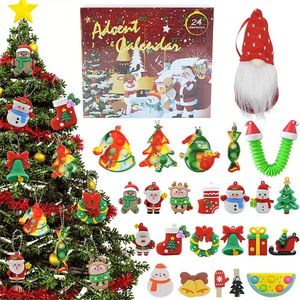 Kerstboom hangers Xmas Advent Countdown -kalender met 24 prachtige mooie Santa Snowman Moose hanger AA