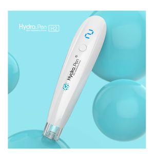 Hydrapen H2 Elektriska automatiska skönhetsartiklar Derma Stamp Micro Needling Pen 0,18 mm nålpatroner med automatiska färg serum vattenmesoterapi