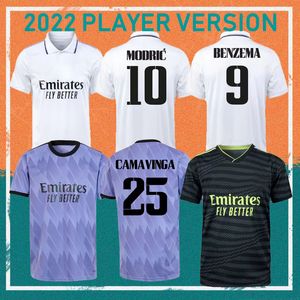 22 spelerversie Camavinga Rodrygo voetbal jersey Real Madrids Hazard Vini Jr Modric Shirt Benzema Marcelo Asensio Rudiger Lucas v Footballuniform