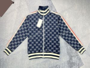 Xinxinbuy 남성 여성 디자이너 세트 tracksuits 자카드 레터 패브릭 지퍼 Streetwear 윈드 브레이커 러닝 tracksuit 남성 디자이너 블루 M-3XL