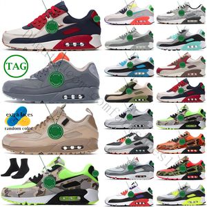 Boyut 47 90s GS Premium Mesh Koşu Ayakkabıları Erkekler Siyah Toplam Be True Camo Yeşil Üzüm Kızılötesi Obsidiyen Soluk Fildişi Airmaxs Kadınlar 90 Trainer Sneakers