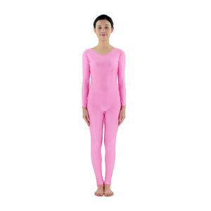 Round neck Womens Catsuit Costumes Back zipper solid color Lycar tights zentai stage cosplay party costumes