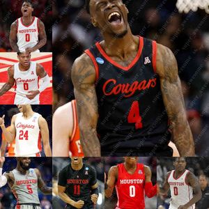 Houston Cougars Basketball Jersey Marcus Sasser Kyler Edwards Fabian White Jr Josh Carlton Jamal Shead Taze Moore Reggie Chaney J'wan Robert