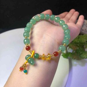 Bracelet Bangle Designer Arrivée Gourd Perles naturelles de baril Jade Barrel avec des bracelets perlés pour les femmes