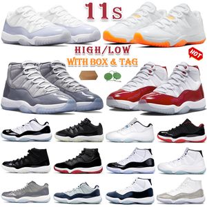 11 11s Basketball Shoes Sneakers Treinadores Cherry Men Mulheres Cool Cinza Gamma Blue Bred