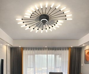Ventilatore da soffitto moderno con lampada incorporata Lampadario con paralume in acrilico utilizzato nella camera da letto dei bambini e nel soggiorno